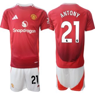 Kopen Manchester United Antony #21 Thuisshirt 2024-2025 Korte Mouw (+ Korte broeken)