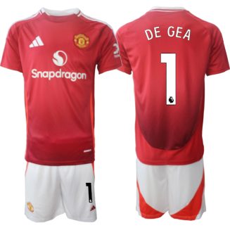 Kopen Manchester United David de Gea #1 Thuisshirt 2024-2025 Korte Mouw (+ Korte broeken)