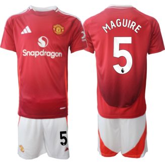 Kopen Manchester United Harry Maguire #5 Thuisshirt 2024-2025 Korte Mouw (+ Korte broeken)