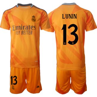 Kopen Real Madrid Andriy Lunin #13 Uitshirt 2024-2025 Korte Mouw (+ Korte broeken)