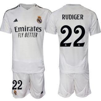 Kopen Real Madrid Antonio Rudiger #22 Thuisshirt 2024-2025 Korte Mouw (+ Korte broeken)