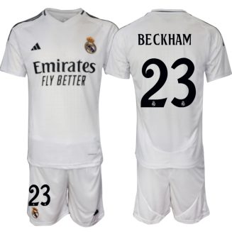 Kopen Real Madrid David Beckham #23 Thuisshirt 2024-2025 Korte Mouw (+ Korte broeken)