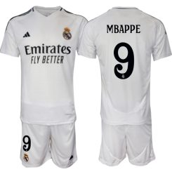 Kopen Real Madrid Kylian Mbappé #9 Thuisshirt 2024-2025 Korte Mouw (+ Korte broeken)