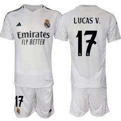 Kopen Real Madrid Lucas Vazquez #17 Thuisshirt 2024-2025 Korte Mouw (+ Korte broeken)