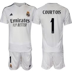 Kopen Real Madrid Thibaut Courtois #1 Thuisshirt 2024-2025 Korte Mouw (+ Korte broeken)