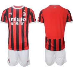 AC Milan Thuisshirt 2024-2025 Korte Mouw (+ Korte broeken) voordelig online kopen