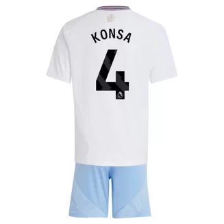 Kids Aston Villa Ezri Konsa #4 Uitshirt 2024-2025 Korte Mouw (+ Korte broeken) voordelig online kopen