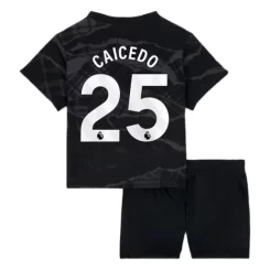 Kids Chelsea Moises Caicedo #25 Derde Shirt 2024-2025 Korte Mouw (+ Korte broeken) voordelig online kopen