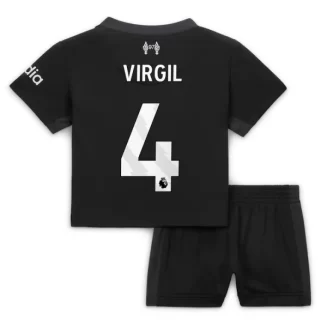 Kids Liverpool Virgil van Dijk #4 Uitshirt 2024-2025 Korte Mouw (+ Korte broeken) voordelig online kopen