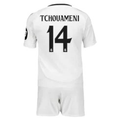 Kids Real Madrid Aurélien Tchouaméni #14 Thuisshirt 2024-2025 Korte Mouw (+ Korte broeken) voordelig online kopen