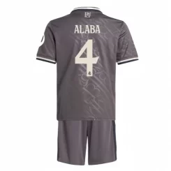 Kids Real Madrid David Alaba #4 Derde Shirt 2024-2025 Korte Mouw (+ Korte broeken) voordelig online kopen