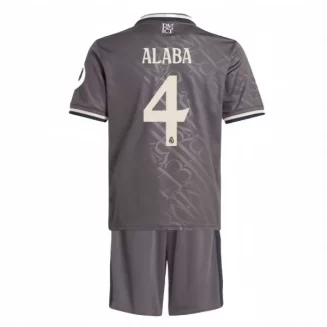 Kids Real Madrid David Alaba #4 Derde Shirt 2024-2025 Korte Mouw (+ Korte broeken) voordelig online kopen