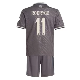 Kids Real Madrid Rodrygo #11 Derde Shirt 2024-2025 Korte Mouw (+ Korte broeken) voordelig online kopen