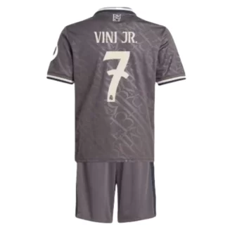 Kids Real Madrid Vinicius Junior #7 Derde Shirt 2024-2025 Korte Mouw (+ Korte broeken) voordelig online kopen