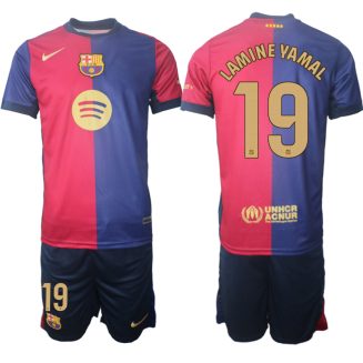 Kopen FC Barcelona Lamine Yamal #19 Thuisshirt 2024-2025 Korte Mouw (+ Korte broeken)