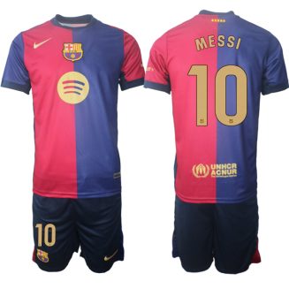 Kopen FC Barcelona Lionel Messi #10 Thuisshirt 2024-2025 Korte Mouw (+ Korte broeken)