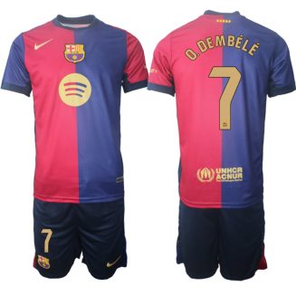 Kopen FC Barcelona Ousmane Dembélé #7 Thuisshirt 2024-2025 Korte Mouw (+ Korte broeken)