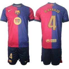 Kopen FC Barcelona Ronald Araujo #4 Thuisshirt 2024-2025 Korte Mouw (+ Korte broeken)