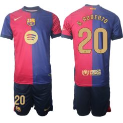 Kopen FC Barcelona Sergi Roberto #20 Thuisshirt 2024-2025 Korte Mouw (+ Korte broeken)