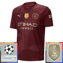 Kopen Manchester City Bernardo Silva #20 Derde Shirt 2024-2025 Korte Mouw Voetbaltenue Patch-1