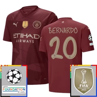 Kopen Manchester City Bernardo Silva #20 Derde Shirt 2024-2025 Korte Mouw Voetbaltenue Patch