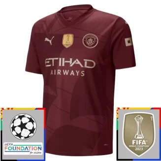 Kopen Manchester City Derde Shirt 2024-2025 Korte Mouw Voetbaltenue Patch