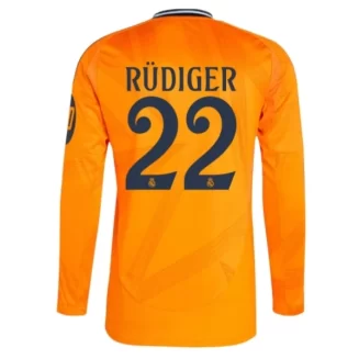 Real Madrid Antonio Rüdiger #22 Uitshirt 2024-2025 lange mouwen voordelig online kopen