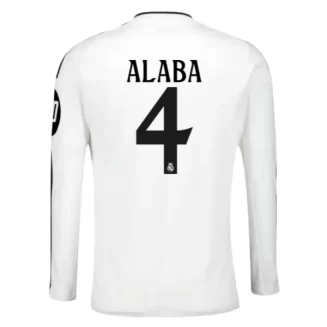 Real Madrid David Alaba #4 Thuisshirt 2024-2025 lange mouwen voordelig online kopen