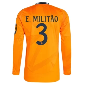 Real Madrid Eder Militao #3 Uitshirt 2024-2025 lange mouwen voordelig online kopen