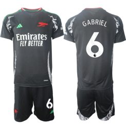 Arsenal Uitshirt 2024-2025 Gabriel Magalhaes #6 Voetbalshirts Korte Mouw (+ Korte broeken) voordelig online kopen