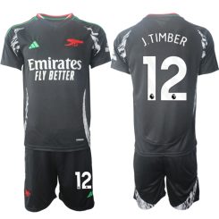 Arsenal Uitshirt 2024-2025 Jurrien Timber #12 Voetbalshirts Korte Mouw (+ Korte broeken) voordelig online kopen