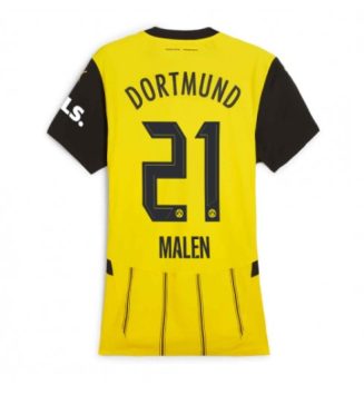 Dames Borussia Dortmund Thuisshirt 2024-2025 Donyell Malen #21 Voetbalshirts korte mouw online kopen