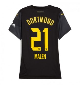 Dames Borussia Dortmund Uitshirt 2024-2025 Donyell Malen #21 Voetbalshirts korte mouw online kopen