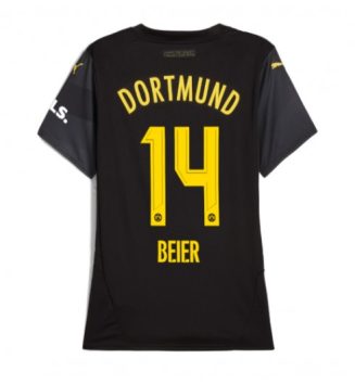 Dames Borussia Dortmund Uitshirt 2024-2025 Maximilian Beier #14 Voetbalshirts korte mouw online kopen