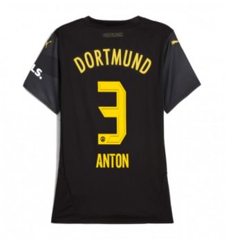 Dames Borussia Dortmund Uitshirt 2024-2025 Waldemar Anton #3 Voetbalshirts korte mouw online kopen