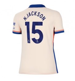 Dames Chelsea Uitshirt 2024-2025 Nicolas Jackson #15 Voetbalshirts korte mouw online kopen