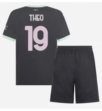 Kinderen AC Milan Derde Shirt 2024-2025 Theo Hernandez #19 Korte Mouw (+ Korte broeken) online kopen