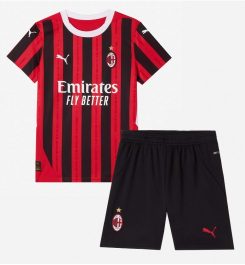 Kinderen AC Milan Thuisshirt 2024-2025 Alvaro Morata #7 Korte Mouw (+ Korte broeken) online kopen-1