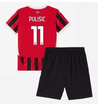 Kinderen AC Milan Thuisshirt 2024-2025 Christian Pulisic #11 Korte Mouw (+ Korte broeken) online kopen