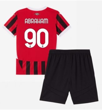 Kinderen AC Milan Thuisshirt 2024-2025 Tammy Abraham #90 Korte Mouw (+ Korte broeken) online kopen