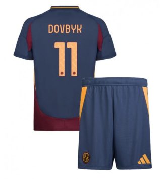 Kinderen AS Roma Derde Shirt 2024-2025 Artem Dovbyk #11 Korte Mouw (+ Korte broeken) Kopen