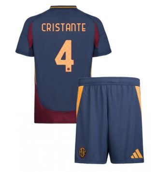 Kinderen AS Roma Derde Shirt 2024-2025 Bryan Cristante #4 Korte Mouw (+ Korte broeken) Kopen