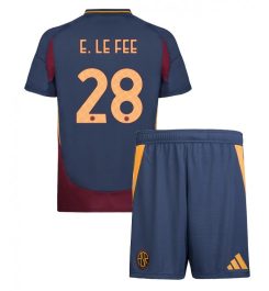 Kinderen AS Roma Derde Shirt 2024-2025 Enzo Le Fee #28 Korte Mouw (+ Korte broeken) Kopen