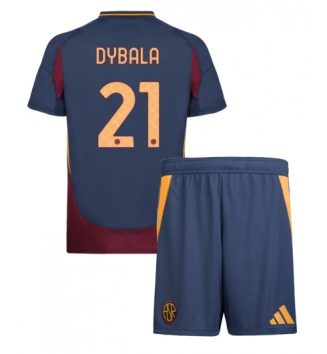 Kinderen AS Roma Derde Shirt 2024-2025 Paulo Dybala #21 Korte Mouw (+ Korte broeken) Kopen