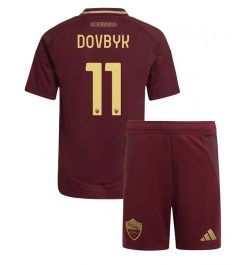 Kinderen AS Roma Thuisshirt 2024-2025 Artem Dovbyk #11 Korte Mouw (+ Korte broeken) Kopen