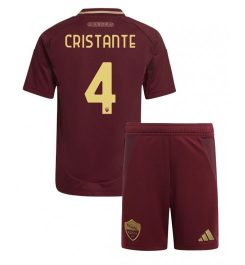 Kinderen AS Roma Thuisshirt 2024-2025 Bryan Cristante #4 Korte Mouw (+ Korte broeken) Kopen