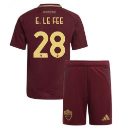 Kinderen AS Roma Thuisshirt 2024-2025 Enzo Le Fee #28 Korte Mouw (+ Korte broeken) Kopen