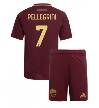 Kinderen AS Roma Thuisshirt 2024-2025 Lorenzo Pellegrini #7 Korte Mouw (+ Korte broeken) Kopen