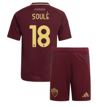 Kinderen AS Roma Thuisshirt 2024-2025 Matías Soulé #18 Korte Mouw (+ Korte broeken) Kopen