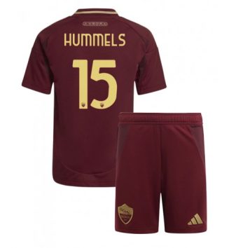 Kinderen AS Roma Thuisshirt 2024-2025 Mats Hummels #15 Korte Mouw (+ Korte broeken) Kopen